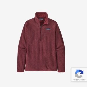 Patagonia Better Sweater Half Zip Pullover Sweater Jacket in Red